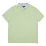 TOMMY HILFIGER Custom Fit Mens Polo Shirt Green L