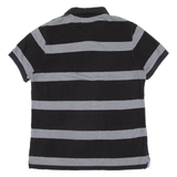 TOMMY HILFIGER Mens Polo Shirt Black Striped M
