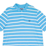 CHAPS Mens Polo Shirt Blue Striped L