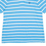CHAPS Mens Polo Shirt Blue Striped L