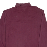 TOMMY HILFIGER Mens Polo Shirt Maroon Long Sleeve 2XL