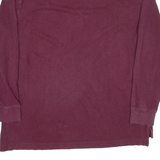 TOMMY HILFIGER Mens Polo Shirt Maroon Long Sleeve 2XL