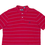 CHAPS Mens Polo Shirt Red Striped XL