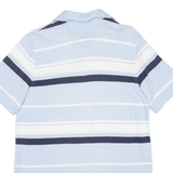 TOMMY HILFIGER Custom Fit Mens Polo Shirt Blue Striped L