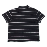 CHAPS Mens Polo Shirt Black Striped 2XL