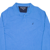 NAUTICA Mens Polo Shirt Blue Long Sleeve XL
