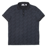 CALVIN KLEIN Mens Polo Shirt Black M
