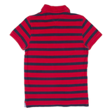 TOMMY HILFIGER Slim Fit Mens Polo Shirt Red Striped XS