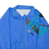 FREE&SPORTY Mens Shell Jacket Blue Nylon 90s M