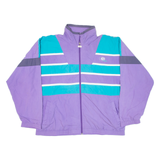 SALLER Womens Track Jacket Purple Colourblock XL