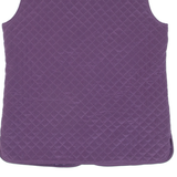 PETER HAHN Womens Quilted Gilet Purple Silk UK 12