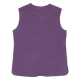 PETER HAHN Womens Quilted Gilet Purple Silk UK 12