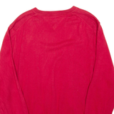 TOMMY HILFIGER Mens Jumper Red V-Neck Tight Knit XL