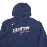 NIKE Georgetown Eighty-sevens Basketball Mens Blue Hoodie USA M