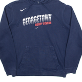 NIKE Georgetown Eighty-sevens Basketball Mens Blue Hoodie USA M