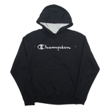 CHAMPION Mens Black Hoodie S