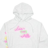 CHAMPION REVERSE WEAVE Love Over All Neon Womens Grey Hoodie M