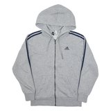 ADIDAS Mens Grey Hoodie Full Zip S