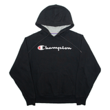 CHAMPION Mens Black Hoodie S