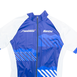 SMS SANTINI Full Zip Cycling Mens Jersey Blue XL