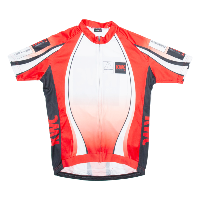 GLOBAL SPORTS GEAR Full Zip Cycling Mens Jersey Red XL