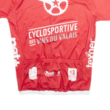 TEXNER Full Zip Cycling Mens Jersey Red L