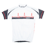 ANDEER Full Zip Cycling Mens Jersey White M