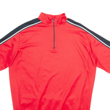 Cycling Mens Jersey Red 1/4 Zip M