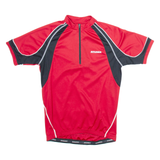 BRUNEX Cycling Mens Jersey Red 1/4 Zip M