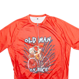 Full Zip Cycling Mens Jersey Red XL