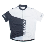 DECATHLON Full Zip Cycling Mens Jersey White XL