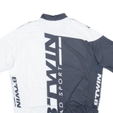 DECATHLON Full Zip Cycling Mens Jersey White XL