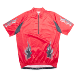CRANE Cycling Mens Jersey Red 1/2 Zip M
