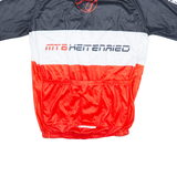 CYCLING Full Zip Cycling Mens Jersey Red Button Neck XL