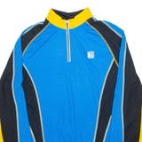 CRANE SPORTSWEAR Cycling Mens Jersey Blue Long Sleeve 1/4 Zip 3XL