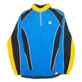 CRANE SPORTSWEAR Cycling Mens Jersey Blue Long Sleeve 1/4 Zip 3XL