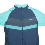 STOKE Full Zip Cycling Mens Jersey Blue L