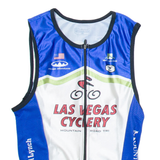 SUGOI Cycling Mens Jersey Blue Sleeveless 1/2 Zip M