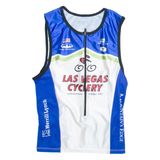 SUGOI Cycling Mens Jersey Blue Sleeveless 1/2 Zip M