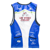 SUGOI Cycling Mens Jersey Blue Sleeveless 1/2 Zip M