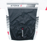 STOKE Full Zip Cycling Mens Jersey Black XL