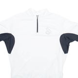 JACKAROO Cycling Mens Jersey White 1/4 Zip L