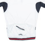 JACKAROO Cycling Mens Jersey White 1/4 Zip L