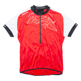 ICE PEAK Cycling Mens Jersey Red 1/2 Zip XL