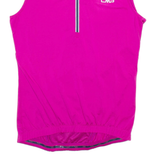 CMP Cycling Womens Jersey Pink Sleeveless 1/4 Zip XS