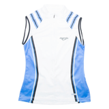 DESCENTE Cycling Mens Jersey White Sleeveless 1/2 Zip M