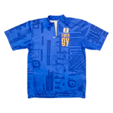 BIEMME Cycling Shirt Mens Jersey Blue 1/4 Zip M