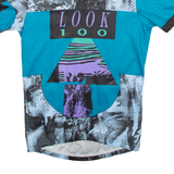 LOOK 100 Cycling Shirt Mens Jersey Blue 1/4 Zip S