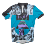 LOOK 100 Cycling Shirt Mens Jersey Blue 1/4 Zip S