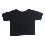 CALVIN KLEIN JEANS Cropped Womens T-Shirt Black Crew Neck M
